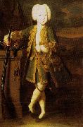 Louis Caravaque Portrait of a boy. Was att. as Peter III or Peter II portrait, possibly Elizabeth in men dress Spain oil painting artist